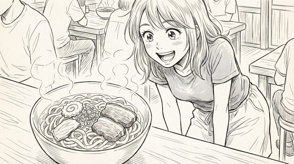 宮古そばを食べる