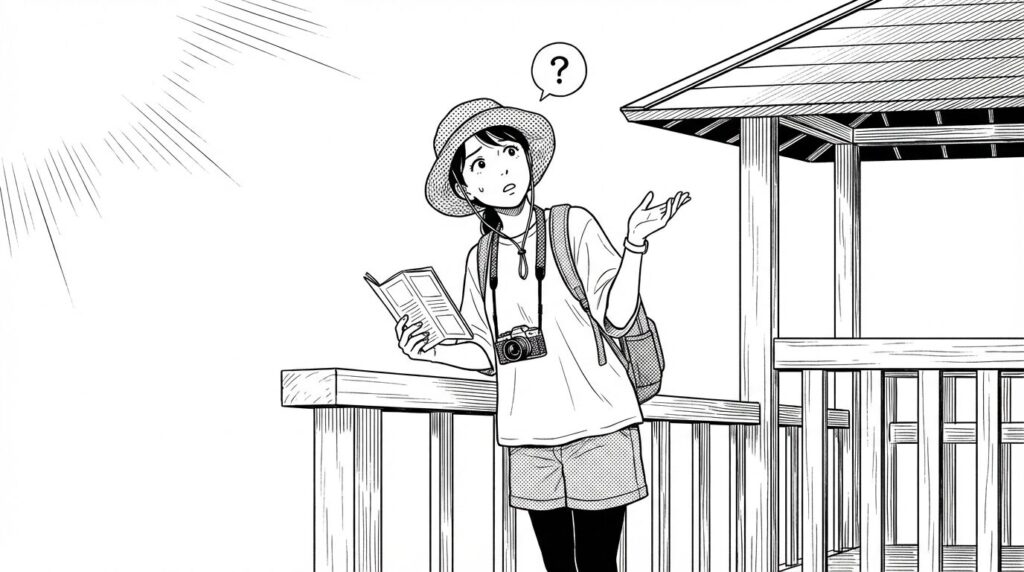 展望台で鳥を探す