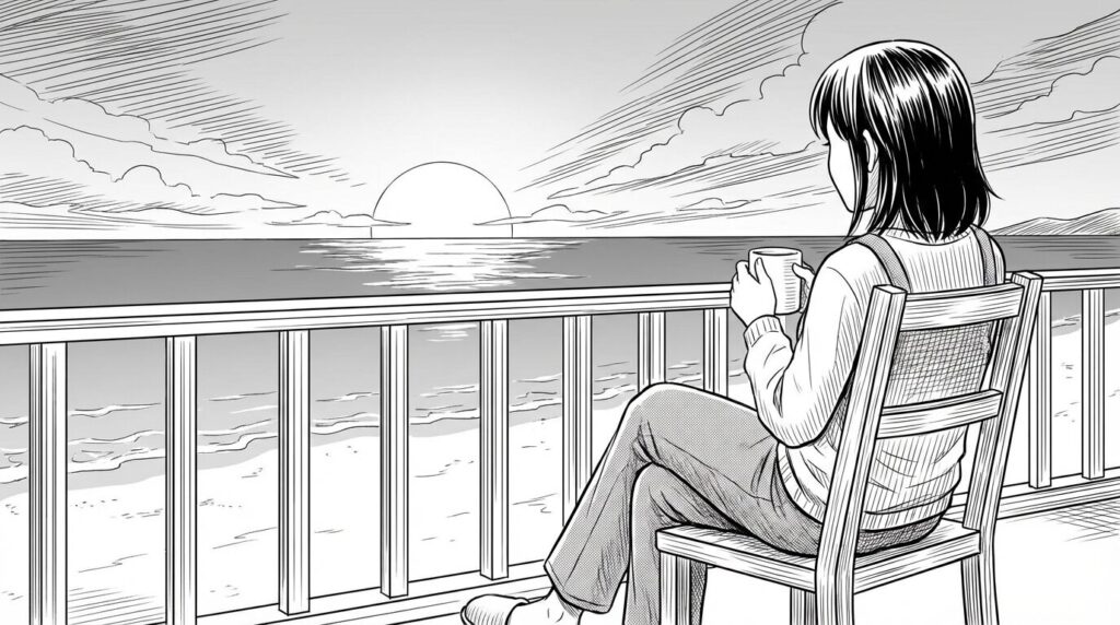 ルーフテラスでサンセットを楽しむ