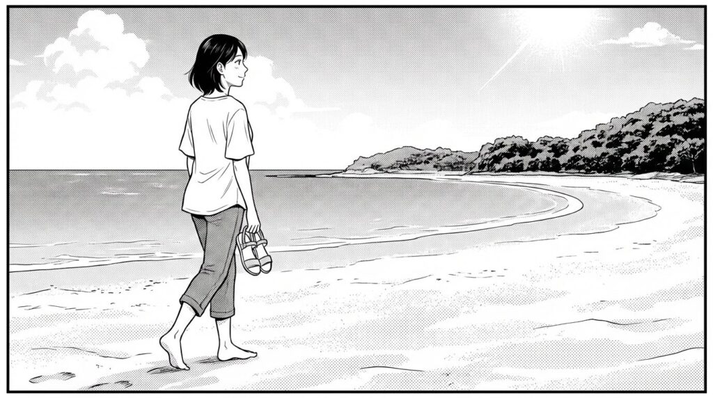 渡口の浜で過ごす