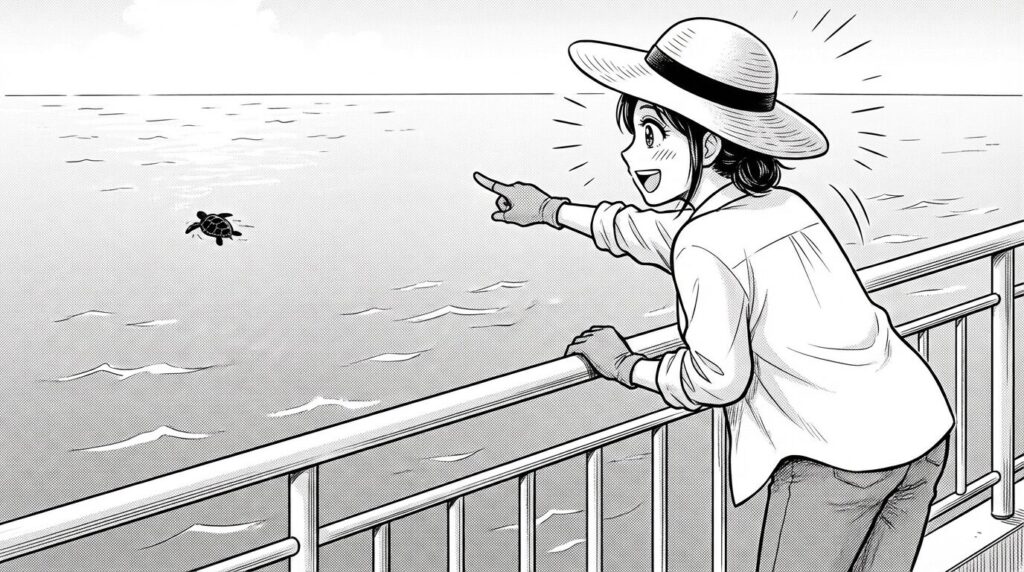 伊良部　フナウサギバナタ　ウミガメ