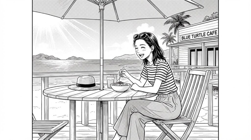 伊良部　渡口の浜　カフェ