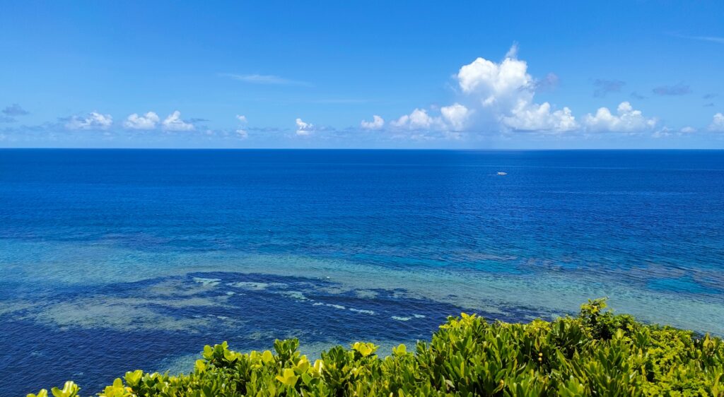 伊良部　フナウサギバナタ　海を眺める