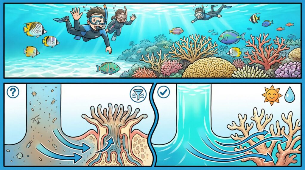 宮古ブルーの透明な海