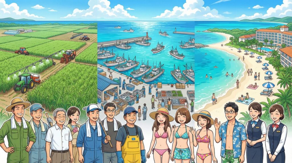 農業、漁業、そして観光の島